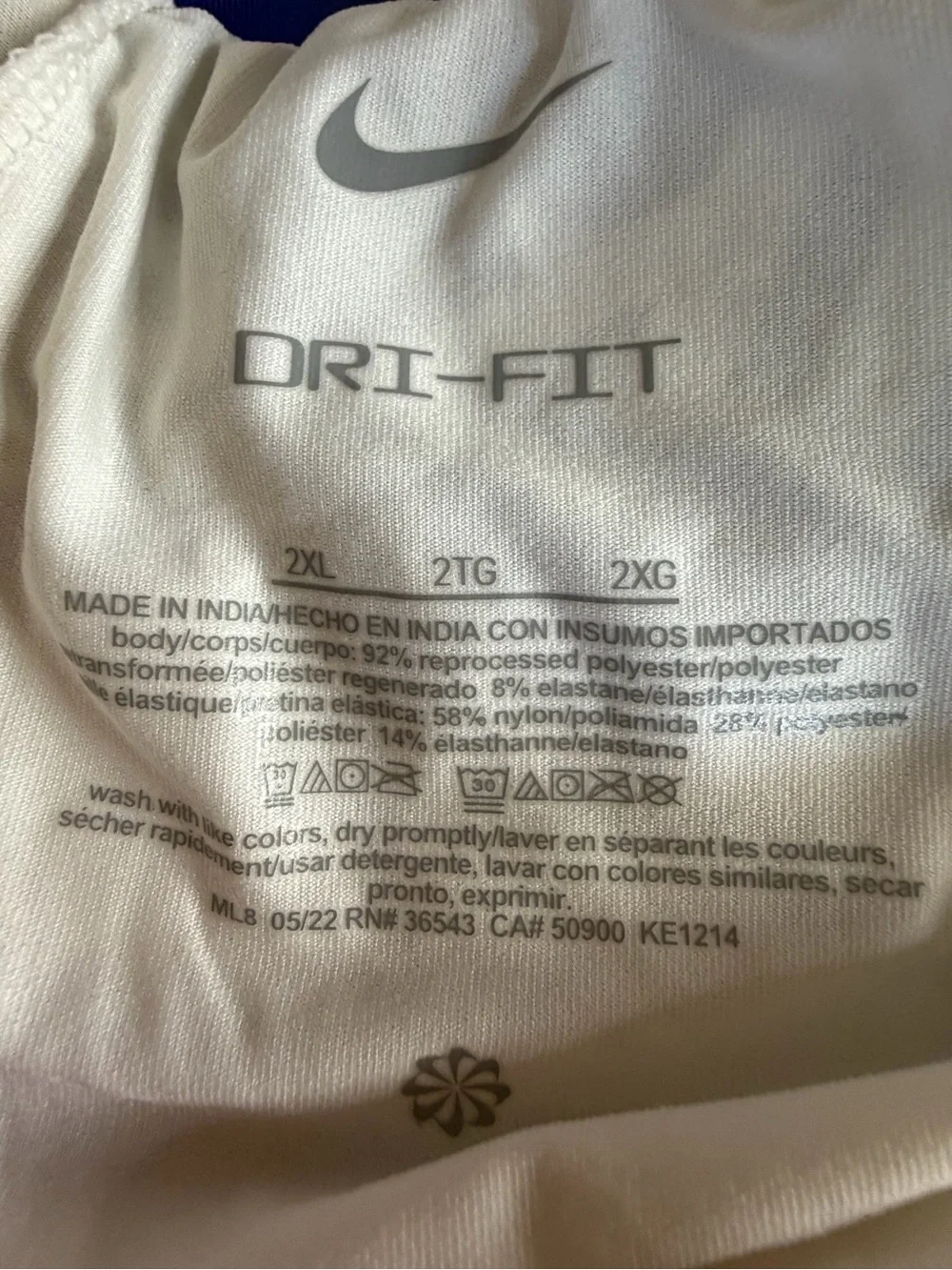 NWOT Lot 3 Nike Men's Stretch Boxer Briefs size 2XL  White & Blue